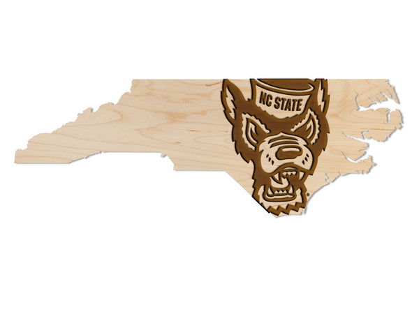 NC State Wall Hanging Tuffy Head on State