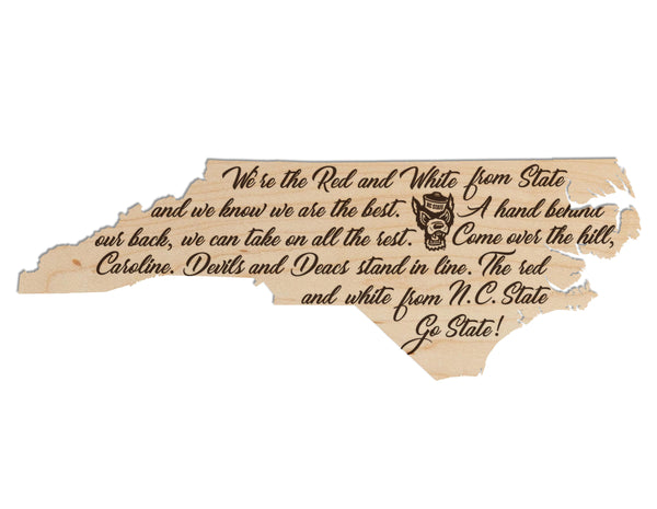 NC State Wall Hanging Fight Song