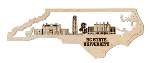 NC State Wall Hanging State Skyline