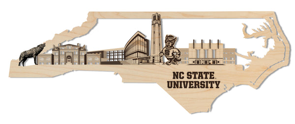 NC State Wall Hanging State Skyline