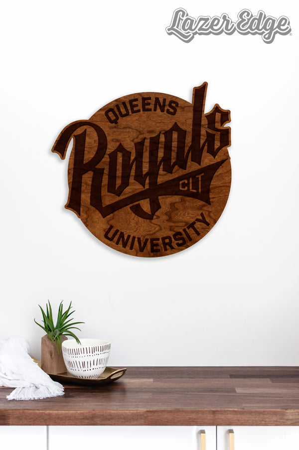 Queens University of Charlotte Wall Hanging Queens University of Charlotte Royals Wordmark
