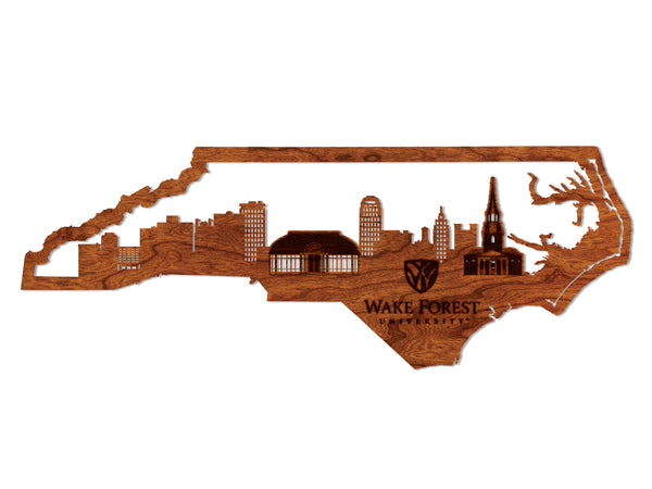 Wake Forest University Wall Hanging WFU Skyline