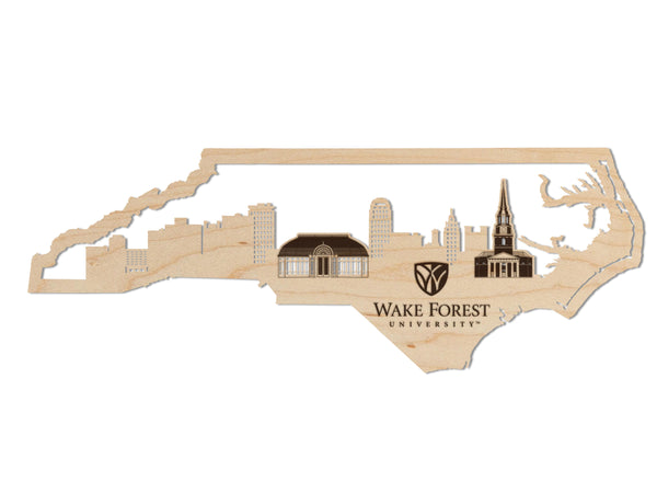 Wake Forest University Wall Hanging WFU Skyline