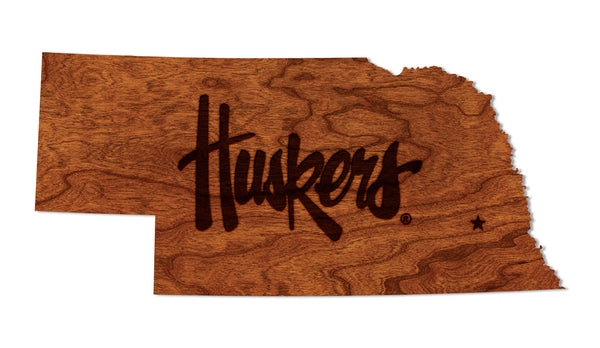 Nebraska-Lincoln Wall Hanging Huskers on State