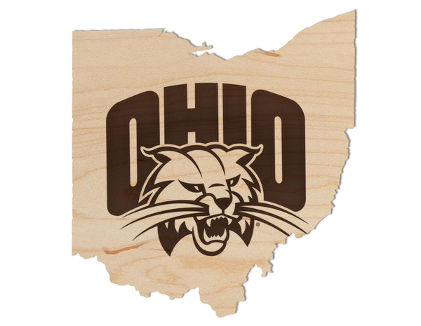 Ohio, University of Wall Hanging Ohio Bobcat on State