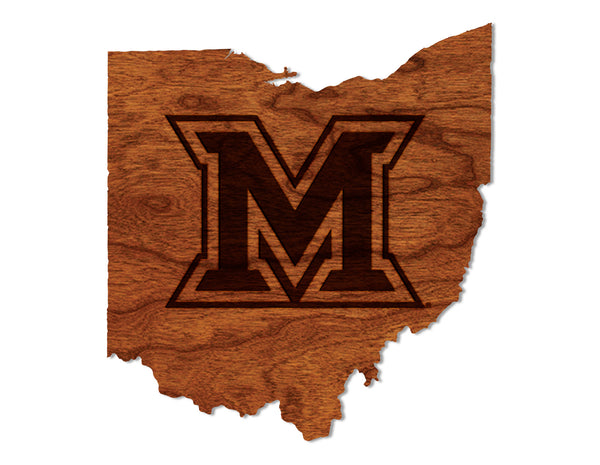 Miami Ohio Wall Hanging Miami M on Outline Standard