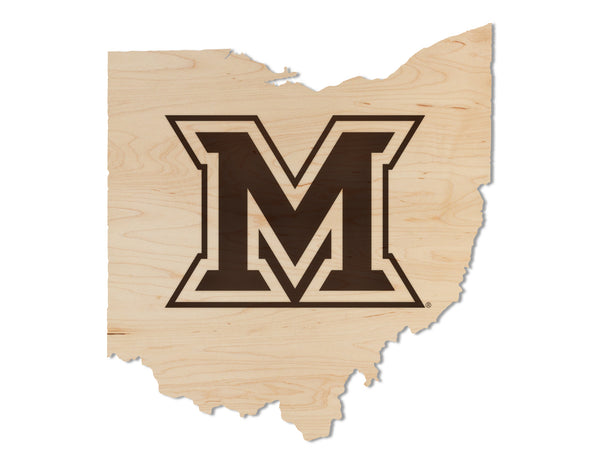 Miami Ohio Wall Hanging Miami M on Outline Standard