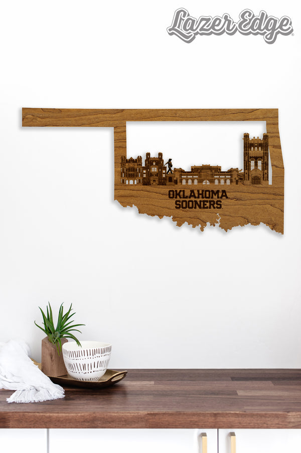 Oklahoma University Skyline Wall Hanging