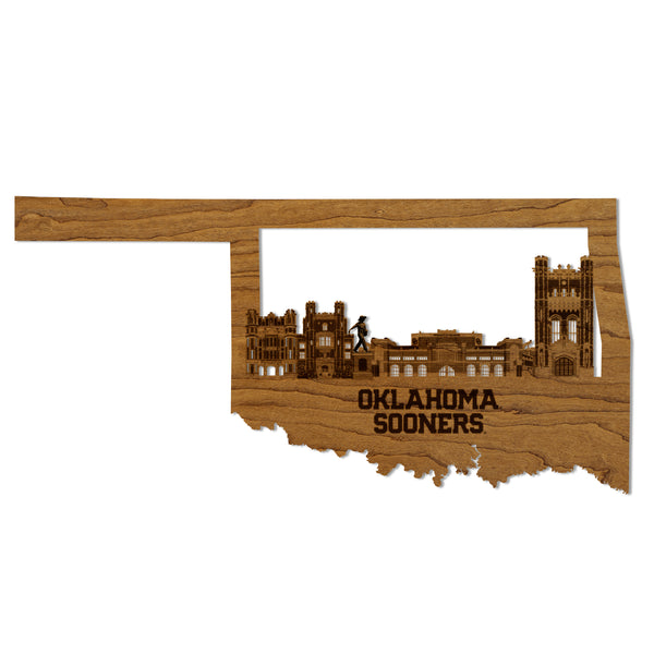 Oklahoma University Skyline Wall Hanging