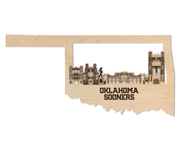 Oklahoma University Skyline Wall Hanging