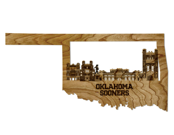 Oklahoma University Skyline Wall Hanging