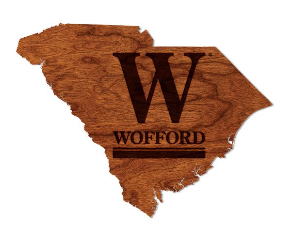 Wofford College Wall Hanging Wofford W on State