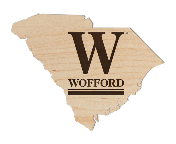 Wofford College Wall Hanging Wofford W on State