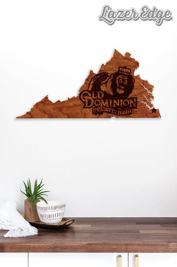 Old Dominion University Wall Hanging Old Dominion University Monarch on Outline