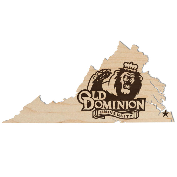 Old Dominion University Wall Hanging Old Dominion University Monarch on Outline