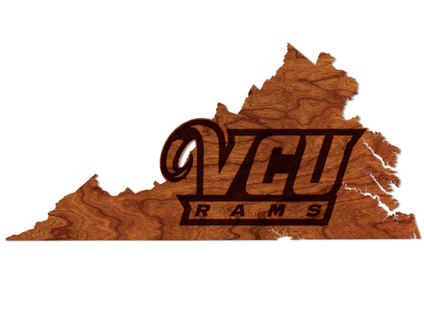 Virginia Commonwealth University Wall Hanging VCU Rams Wordmark on State
