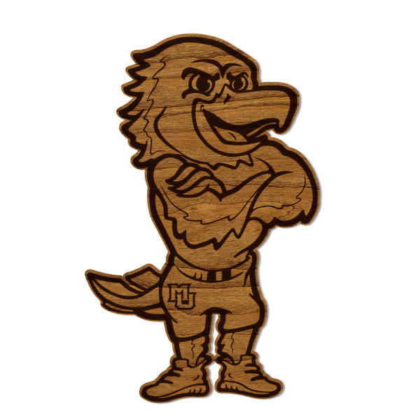 Marquette University Iggy Wall Hanging - Crafted from Cherry or Maple Wood - Marquette Golden Eagles