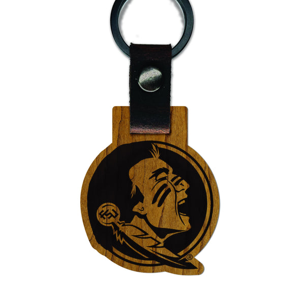 Florida State Seminoles Wooden Keychain – Crafted from Cherry or Maple Wood