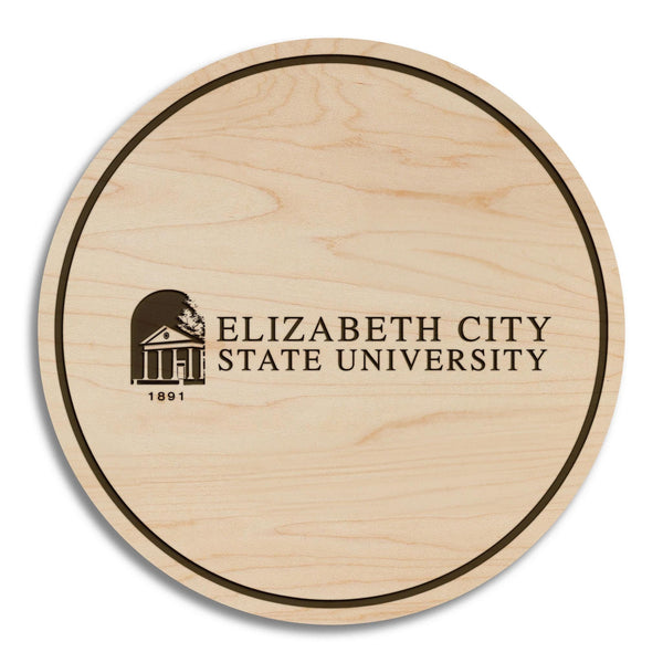 Elizabeth City State University Academic Mark Coaster – Crafted from Cherry or Maple Wood – ECSU Vikings