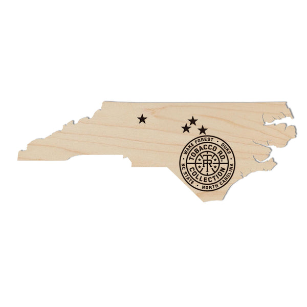 Tobacco Road Map Magnet - Crafted from Cherry or Maple Wood