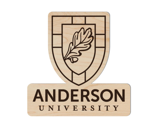 Anderson University Institution Mark Magnet - Crafted from Cherry or Maple Wood - Anderson Trojans