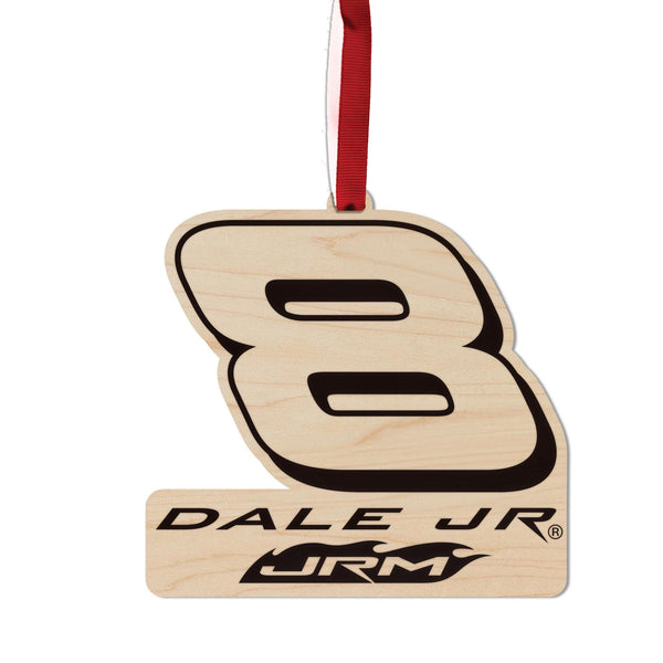 Dale Earnhardt Jr. #8 Wooden Ornament  | Crafted from Cherry and Maple Wood | Made in USA | Officially Licensed by JR Motorsports