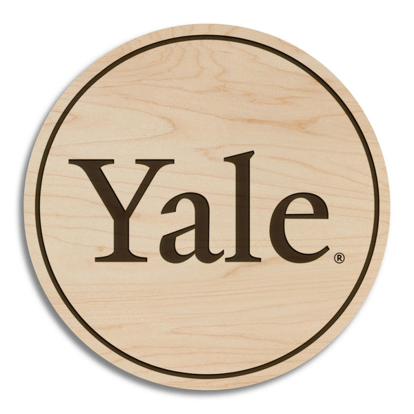 Yale University Wordmark Coaster – Crafted from Cherry or Maple Wood – Yale Bulldogs