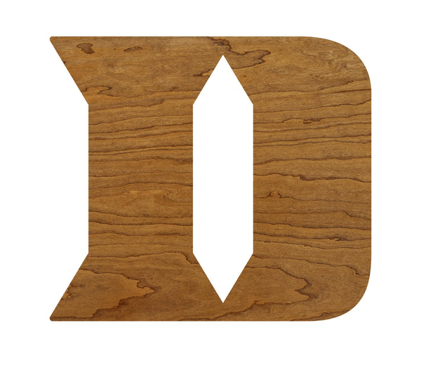 Duke University Iron D Wall Hanging - Crafted from Cherry and Maple Wood - Duke Blue Devils