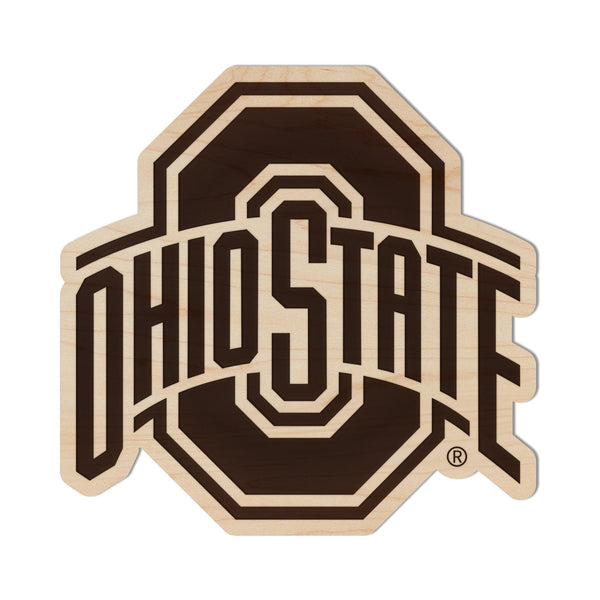 Ohio State University Block O Magnet - Crafted from Cherry or Maple Wood - Ohio State Buckeyes