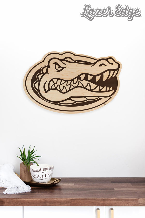 University of Florida Gators Cutout Wall Hanging - Crafted from Cherry and Maple Wood - Florida Gators