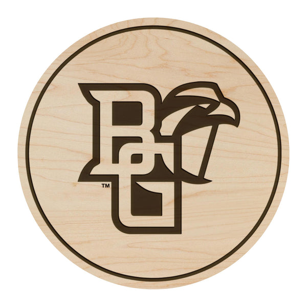Bowling Green State University Falcons Coaster – Crafted from Cherry or Maple Wood – BGSU Falcons