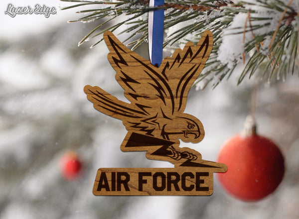 Air Force Academy Falcons Ornament – Crafted from Cherry and Maple Wood – Air Force Falcons