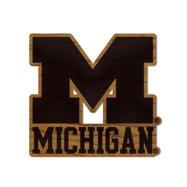University of Michigan Magnet - Crafted from Cherry or Maple Wood