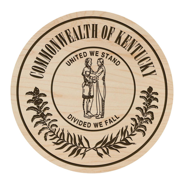 Kentucky State Flag Coaster - Crafted from Cherry or Maple Wood