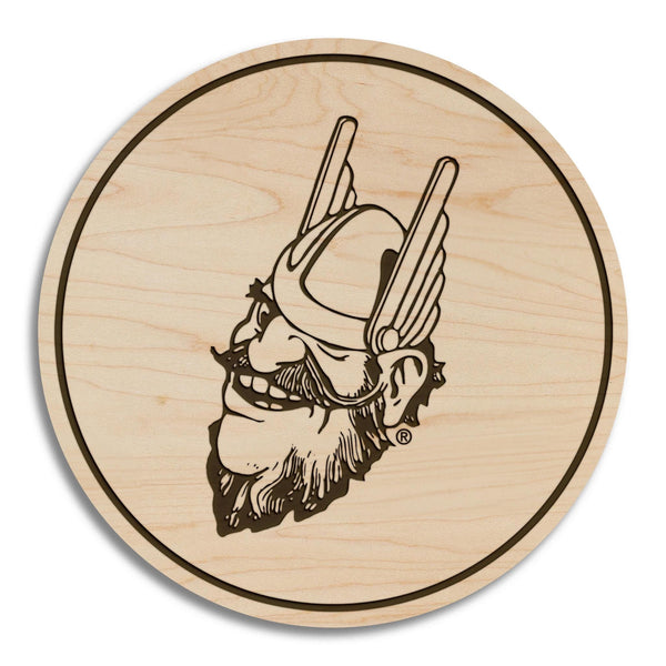 University of Idaho Vandal Joe Coaster – Crafted from Cherry or Maple Wood – Idaho Vandals