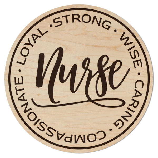 Nurse Attributes Coaster – Crafted from Cherry or Maple Wood