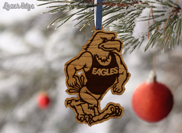 Georgia Southern University Strutting Eagle Ornament – Crafted from Cherry Wood and Maple – Georgia Southern Eagles