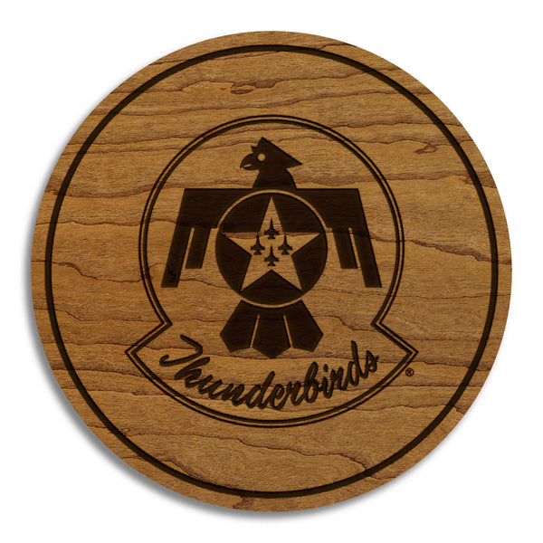 United States Air Force Thunderbirds Coaster - Crafted from Cherry or Maple Wood