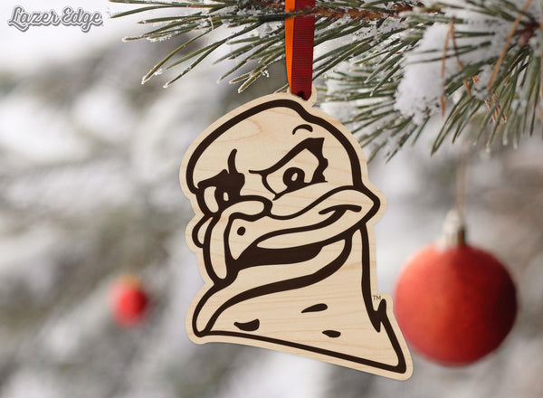 Virginia Tech Hokie Bird Ornament – Crafted from Cherry and Maple Wood – Virginia Tech Hokies