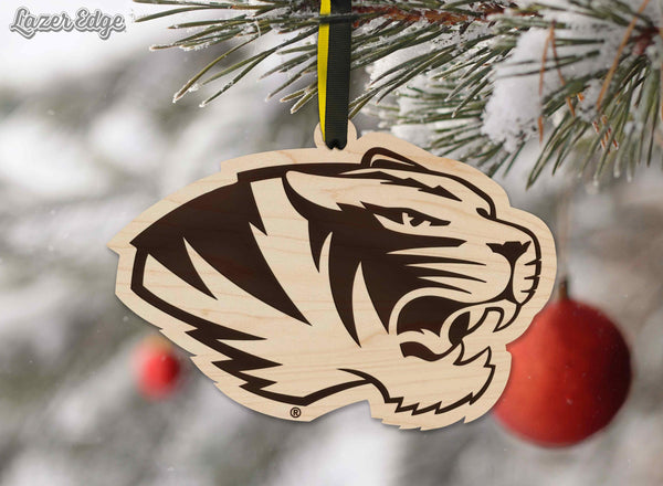 University of Missouri Tigers Ornament – Crafted from Cherry and Maple Wood – Mizzou Tigers