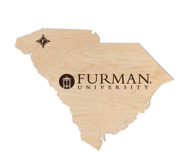 Furman University Wall Hanging – Crafted from Cherry Wood or Maple Wood - Furman Paladins