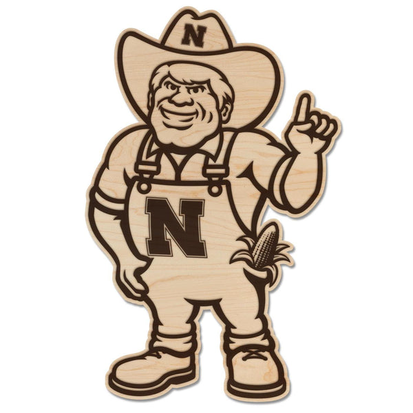 University of Nebraska Herbie Wall Hanging – Crafted from Cherry and  Maple Wood - Nebraska Huskers