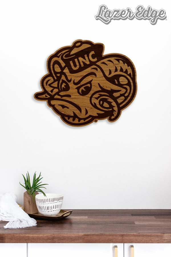 University of North Carolina Ramses Head Wall Hanging – Crafted from Cherry and  Maple Wood - UNC Tarheels