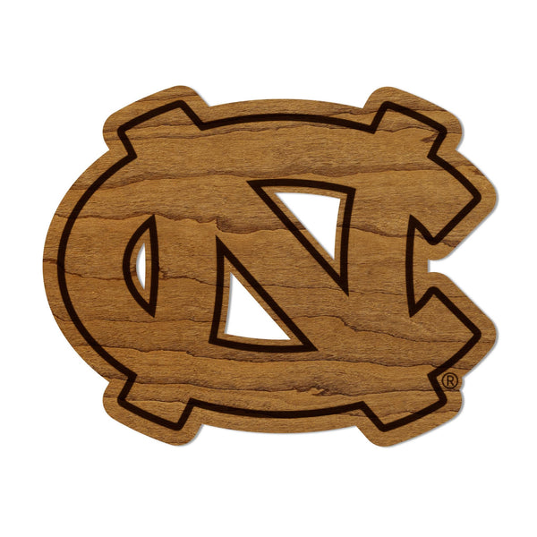 University of North Carolina Chapel Hill Interlocked NC Magnet - Crafted from Cherry or Maple Wood - UNC Tar Heels