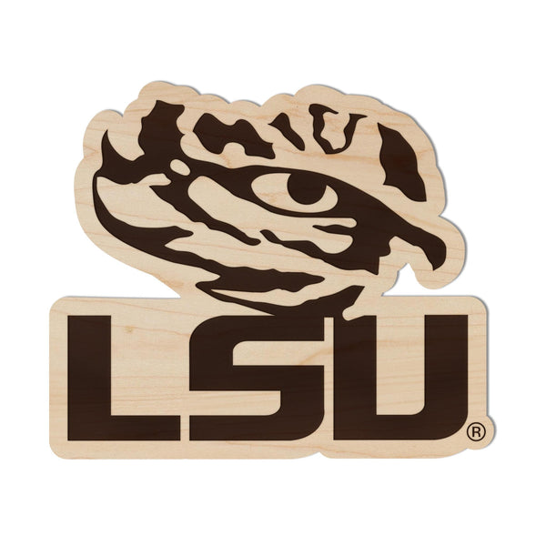 Louisiana State University Tiger Magnet - Crafted from Cherry or Maple Wood - LSU Tigers