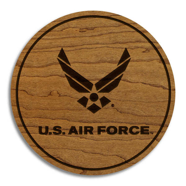 United States Air Force Coaster - Crafted from Cherry or Maple Wood