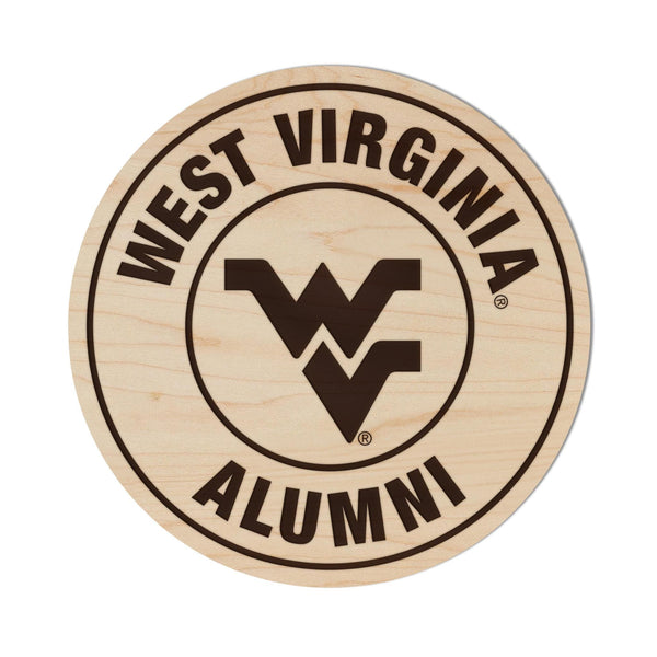 West Virginia University Alumni Magnet - Crafted from Cherry or Maple Wood - West Virginia Mountaineers
