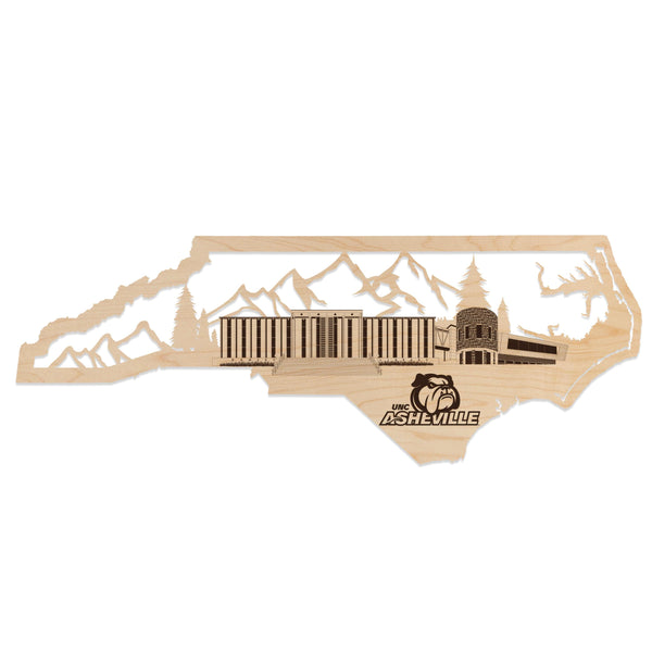 UNC Asheville Logo Cutout Wall Hanging – Crafted from Cherry and  Maple Wood