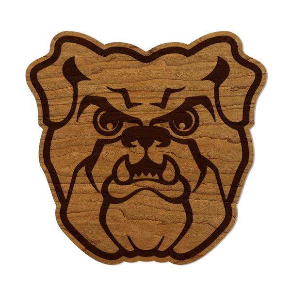 Butler University Bulldog Head Wall Hangings - Crafted from Cherry or Maple Wood -  Butler Bulldogs