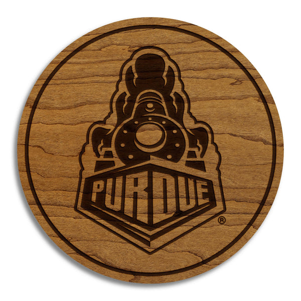 Purdue University Boilermakers Coaster – Crafted from Cherry or Maple Wood – Purdue University